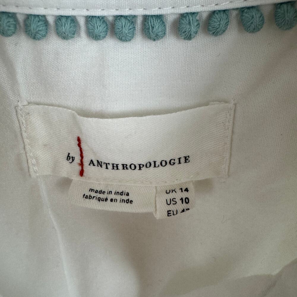 Anthropologie Lace Puff-Sleeve Button Down Shirt - Picture 5 of 8